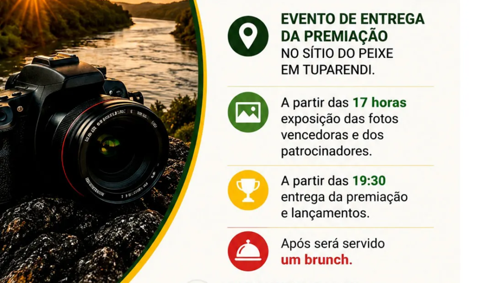 Guaíra - 97.7 - Santa Rosa - RS — Cerimônia de premiação será realizada nesta quarta-feira (19), em Tuparendi, e reunirá registros dos 28 municípios participantes. Fonte: Jornal Noroeste