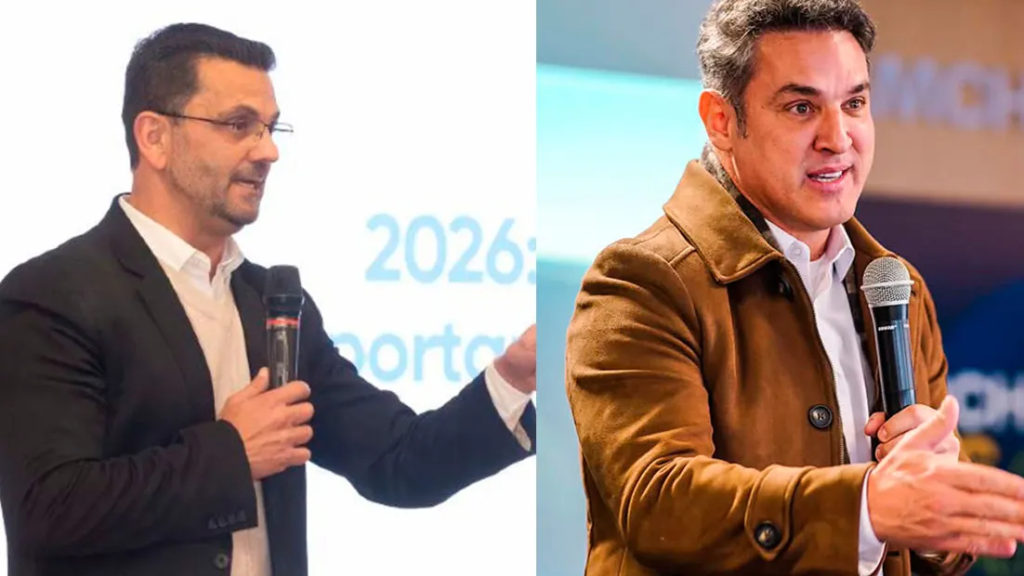 Guaíra - 97.7 - Santa Rosa - RS — Marcelo Maranata e Luciano Zucco participarão de encontros no dia 29 de agosto, com uma hora destinada a cada candidato. Fonte: Jornal Noroeste